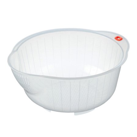 Riisi- ja viljasiivilä, 245*216*90mm - läpinäkyvä keittiösiivilä