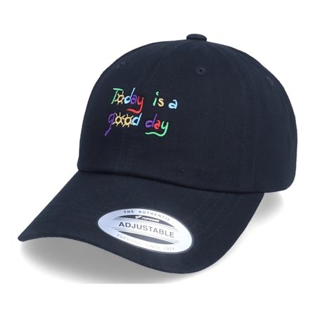 Iconic - Schwarz Unconstructed Cap - Today Is A Good Day Black Dad Cap @ Hatstore