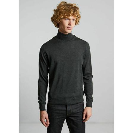 L'Exception Paris, Merino wool turtleneck jumper Zwart, Heren, Maat:XL