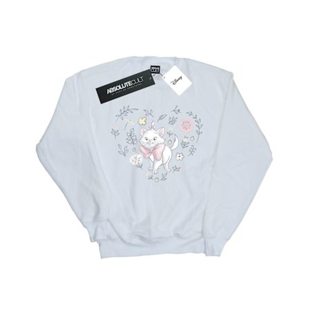 Disney Girls The Aristocats Marie Hjärta Sweatshirt 3-4 År Vit