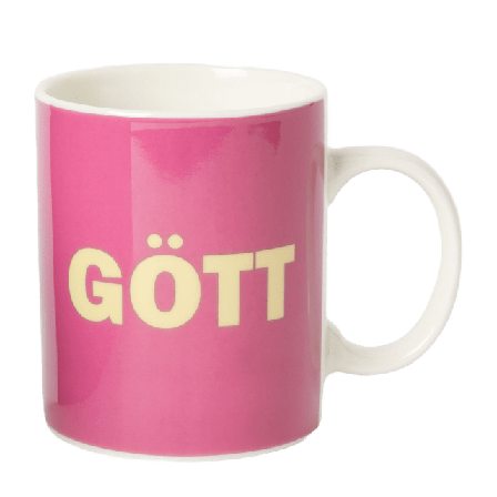 Åhléns Home Mugg med text GÖTT Muggar & koppar Rosa ONESIZE