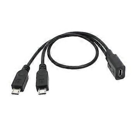 Micro USB Hun 1 til 2 Micro USB Han Splitter Forlænger Ladekabel Ledning til Opladning & Dataoverførsel USB Tilbehør