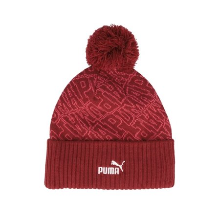 Puma - Essential Beanie Intense Red Pom Pom Red Beanie - @ Hatstore