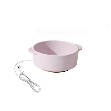 Oppvarmet vannskål for utendørs, 10W termostatisk kontrollvarme dyreskål med 1m bittesikker ledning for vinterhunder, katter og kyllinger [DB]