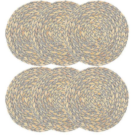 Pyöreä kudottuTabletti, vesihyasinttikudottu rottinkitabletti