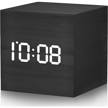 Mini digital vekkerklokke, 3 alarm innstillinger, 12/24 timer, slumre