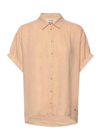 Aven Ss Linen Shirt Beige MOS MOSH
