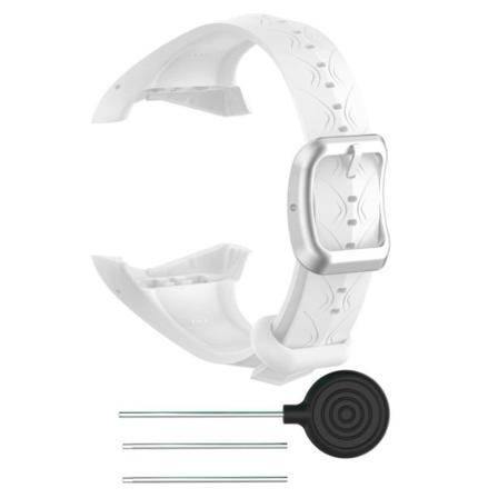 Polar FT60 erstatnings urrem i silikone med sports design til kvinder - Hvid White