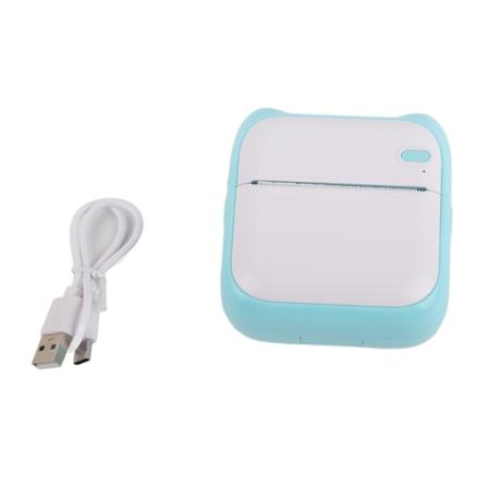 Pocket Langaton Bluetooth tulostin Väärä kysymys Tulostin 203DPI USB lataus Kannettava tulostin Kuvatulostin Sininen