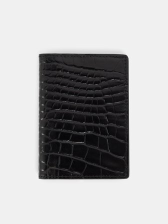 J.Lindeberg - Croc Folded Card Holder - Svart - Man - Onesize