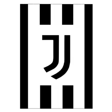 Juventus FC Fleece Crest filt 200cm x 150cm Svart/Vit