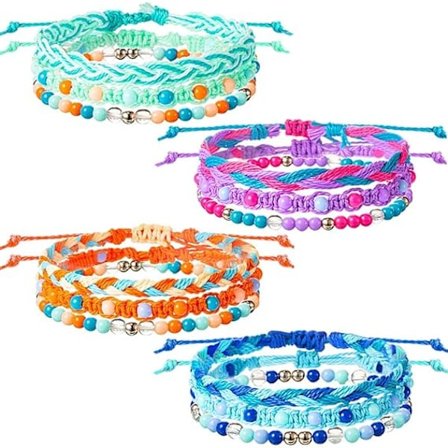 Vänskapsarmband Vävda Armband Justerbart Armband Handgjort Flätat Armband Flerfärgat Reparmband Armband för Festivaltillbehör