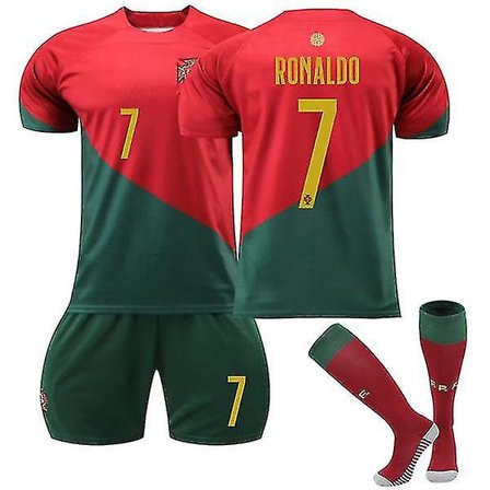 Portugal Hemmafotboll Barn T-shirt Nr 7 Cristiano Ronaldo 8-9 år