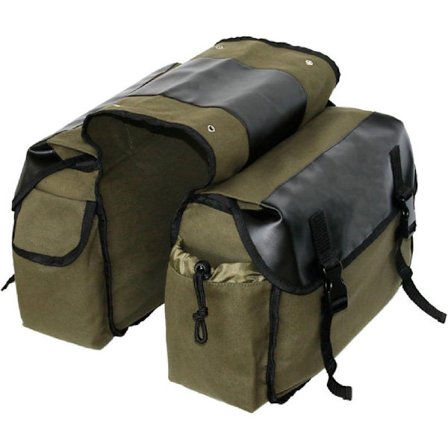 ING Grønn sykkelveske, designet for bruk på bagasjebrett bak, egnet for shopping, pendling og sykling