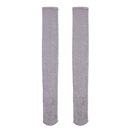 Reiden korkea, extra pitkä, valmistettu puuvillasta neulottu, lämmin, paksu, korkea, vaaleanharmaa KLB