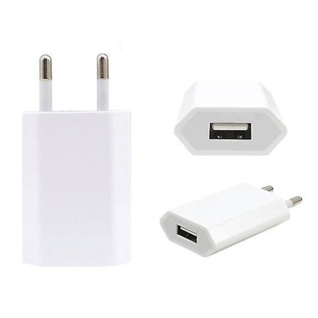 Kompatibel med iPhone USB-laddare till / Samsung 5V / 1A mfl Vit