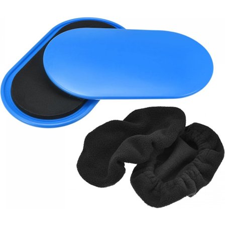 Core Sliders, Ovale glideplater med fotbeskyttelse - Dobbeltsidig treningsutstyr for hjemmegym, fullkroppstrening og styrkeøvelser