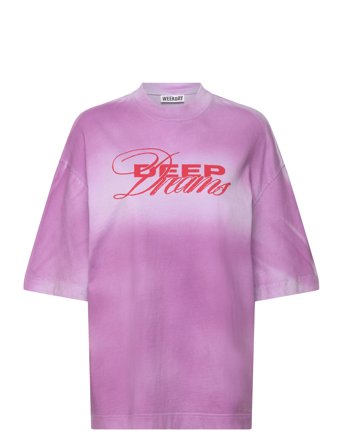 Weekday Wide Oversized Printed T-Shirt - Pink - S