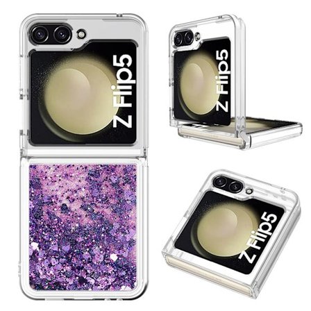 Glitter Bling TPU -kuori Samsung Galaxy Z Flip 5 - Lila