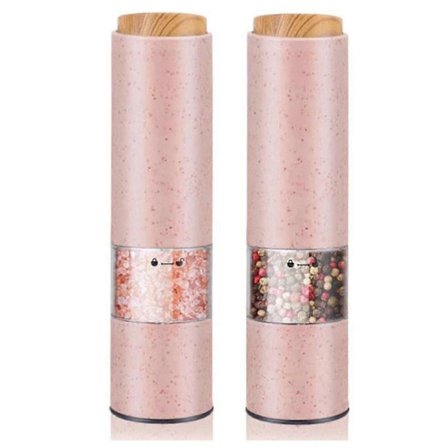 Elektrisk salt- og peberkværn, elektrisk keramisk kværn til krydderurter/peber/krydderi, justerbart køkkenredskab