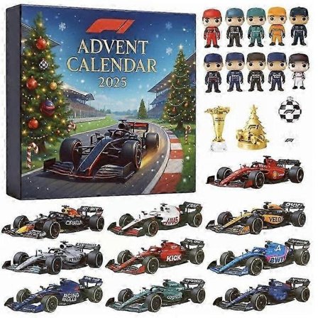 F1 Adventskalender 2025 Racing-tema juletrepynt Akryl Anheng Julegave til bilentusiaster
