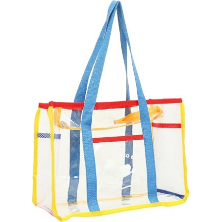 Håndveske Plast Tote Bag Skulderveske for Reise Tote Bag Strand Stor Strand Tote Strandveske Liten Plast Strandveske Sommer Enkel