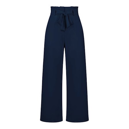 Naisten puvun housut, rennot ja monipuoliset leveälahkeiset housut vyöllä, työmatkahousut, kesäiset violetin siniset S violetin siniset