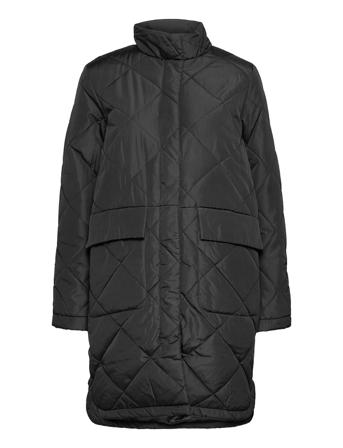 Slfnaddy Quilted Coat Quiltet Jakke Sort Selected Femme