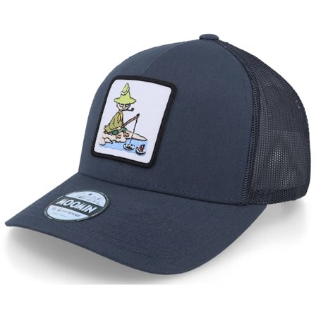Moomin - Blau trucker Cap - Snufkin Fishing Navy Trucker @ Hatstore