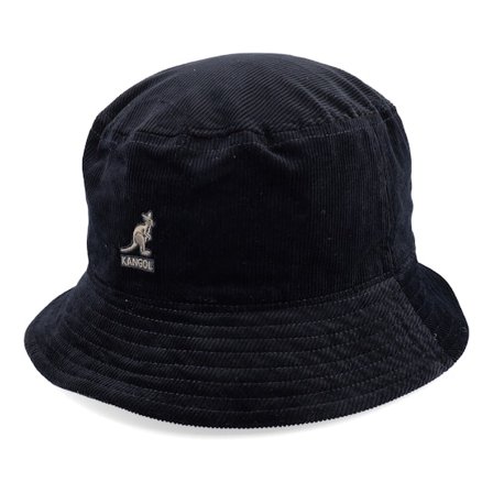 Kangol - Svart bucket Hatt - Corduroy Black Bucket @ Hatstore