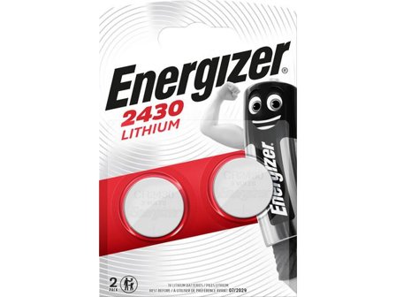 ENERGIZER Batteri Lithium CR2430 2/fp - Lyreco - Kontorsmaskiner - Batterier - Knappcellsbatterier