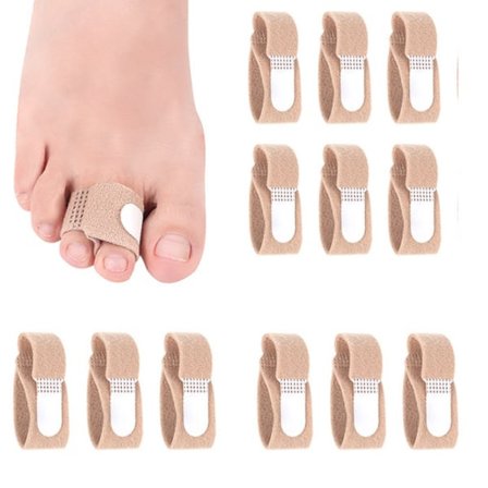 Brækkede tåbind, polstrede bandage Hammer Toe Separator Splinter, 1 pakke