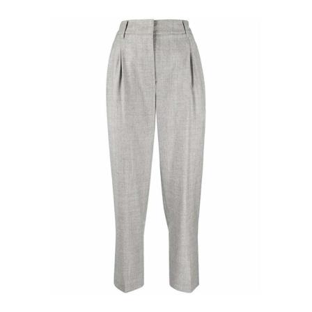 Brunello Cucinelli, Tapered Trousers Grijs, Dames, Maat:L,Polyamide