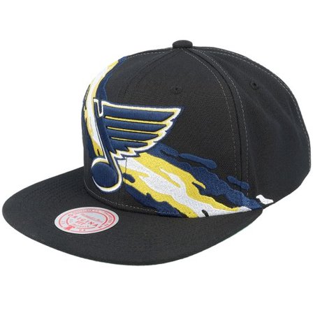 Mitchell & Ness - NHL Svart snapback Keps - St. Louis Blues Vintage Paintbrush Black Snapback @ Hatstore