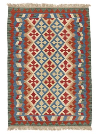 Tapis Kilim Ghashghaï 123X177 Rouge Foncé/Orange ( Perse/Iran)
