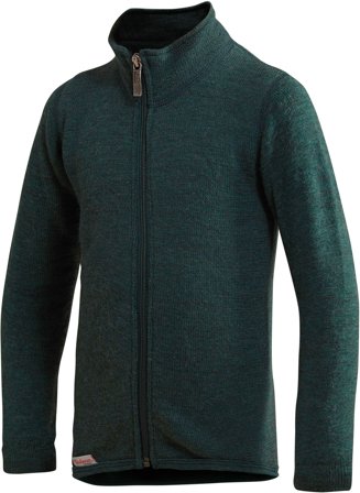 Woolpower Kids Full Zip Jacket 400 Forest Green