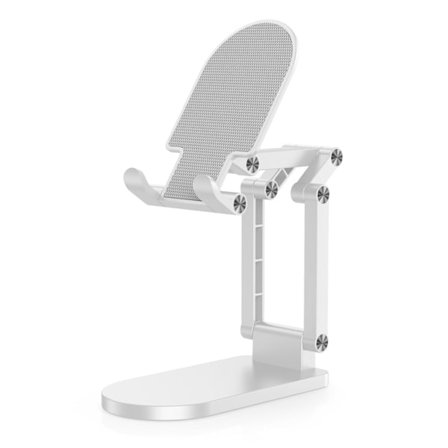 Universellt hopfällbart telefonfäste för skrivbord - Vit
