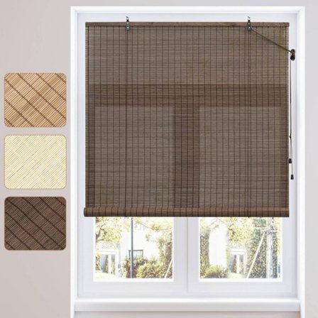 Rootz Bamboo Roller Blind - Sun Shade - Privatlivsskærm - Termisk isolering - Brun 100x160cm - miljøvenlig - Holdbar - Ventilation
