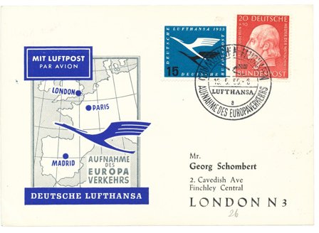 Tyskland 1954-1955 - MICHEL 202+207 - FFC