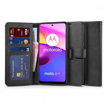 Motorola Moto E20 / E30 / E40 Pung etui PU læder 4 RUMMET