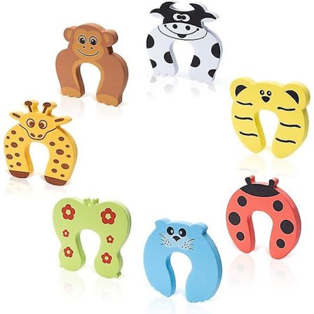 7 stk, Anti-klem dørstopper fingerbeskytter dør- og vindusblokkere barn baby sikkerhetsbeskyttelse