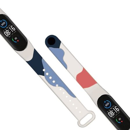 Stropp Moro bånd for Xiaomi Mi Band 5 / 6 silikon stropp armbånd klokke mønster 10