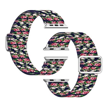 Apple Watch Series 6 / 5 44mm pattern printing watch band - Blue / Rose