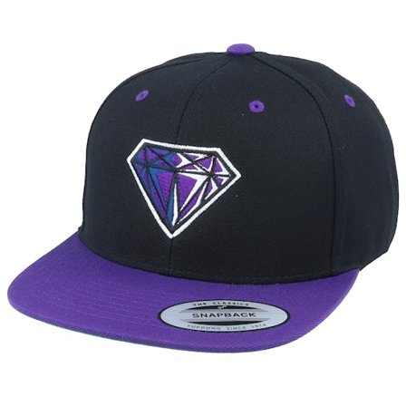 Iconic - Black - snapback - Cap - Amethyst Gem Black/Purple Snapback - Hatstore