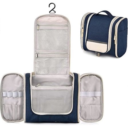 Sammenleggbar Toalettmappe for Kvinner, Sminkepung med Stor Kapasitet, Toalettmappe, Reise Toalettmappe, Toalettmappe for Menn (LGL)