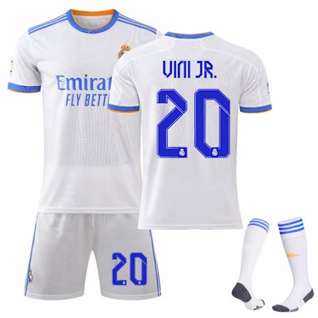 Lapsi / Aikuinen 21 22 World Cup Real Madrid Home Jersey set
