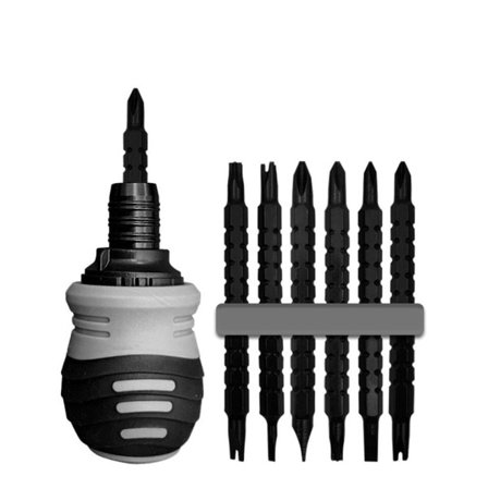 Skruvmejsel Set Kort Handtag Kors Spår Drill