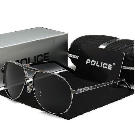 Politimannens polariserte Uv400 solbriller Aviator briller (FMY)