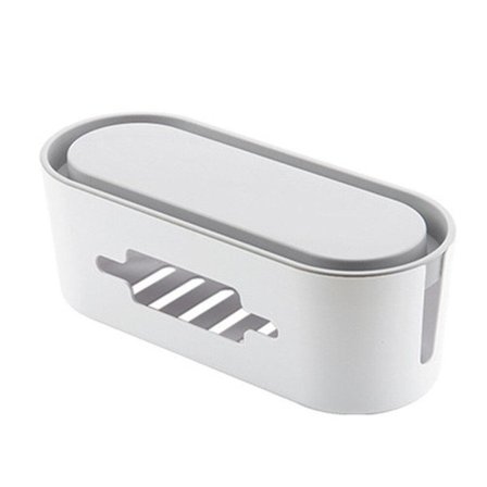 Cable Cord Management Organisera Box Wires Hider Med Telefonhållare Stativ För Skrivbord Överspänningsskydd