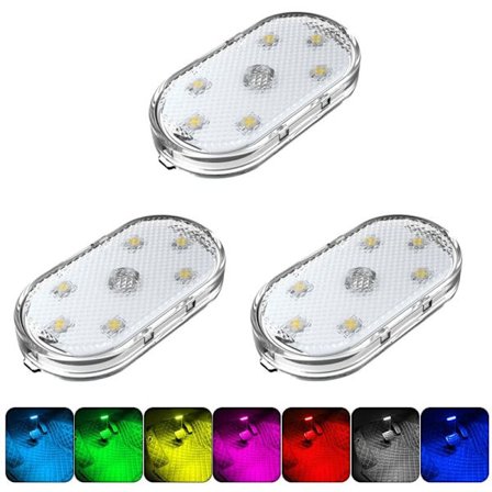 3 stk. Touch Bil Loftlampe Magnetisk-Bærbar Bil Interiørbelysning til Bil Lastbil Garderobe Autocamper Campingvogn